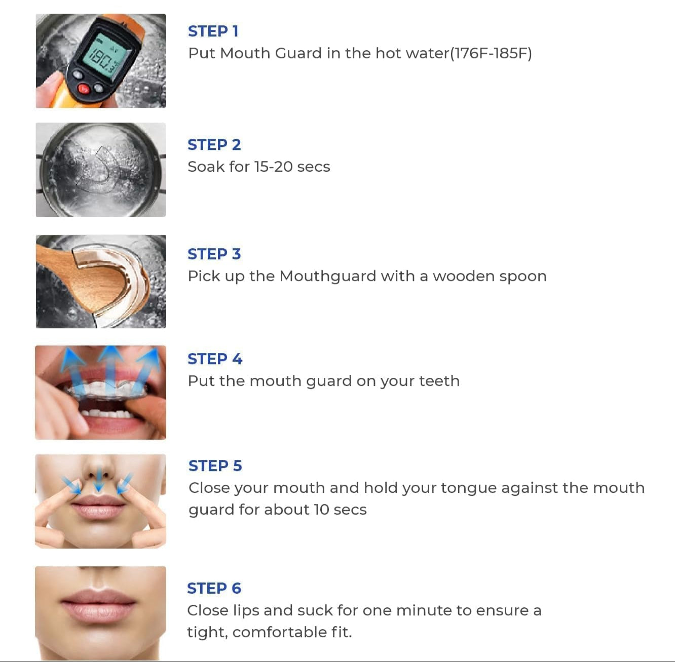 Mouth Guard Set for Teeth Grinding - Reusable Nighttime Protection - 4 Piece Clenching Teeth Guard