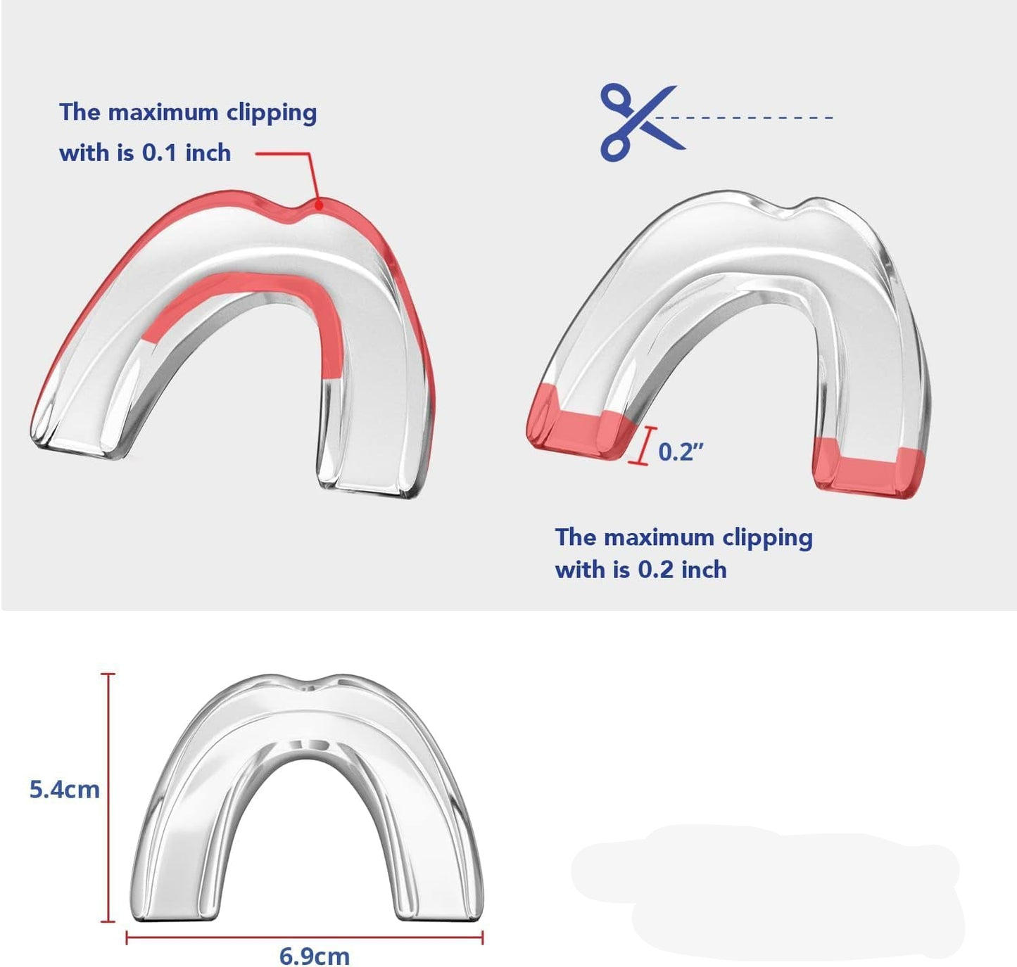 Mouth Guard Set for Teeth Grinding - Reusable Nighttime Protection - 4 Piece Clenching Teeth Guard
